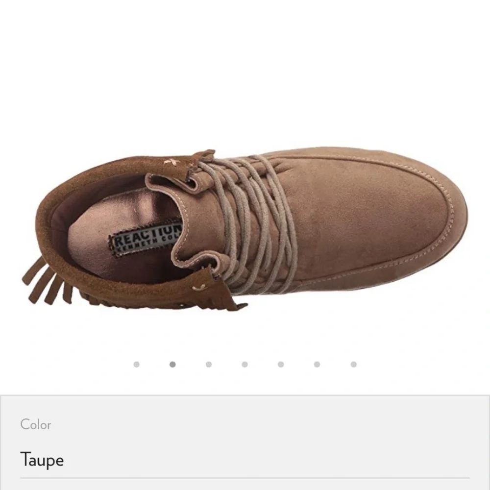 Kenneth Cole Reaction Simona Taupe Fringe Wedge 4